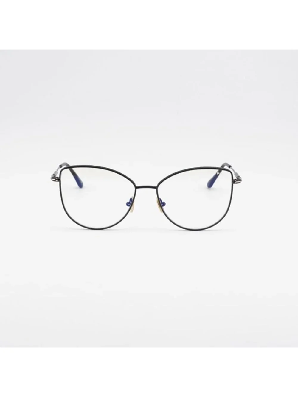 Tom Ford TF5667-B 001 Eyeglasses Black 55mm Cat Eye Frame, Blue Light Block